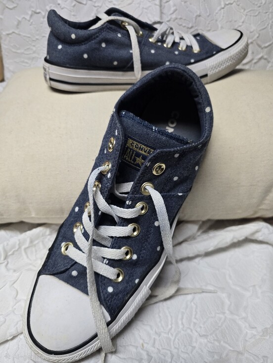 Converse Shoes - Converse Chuck Taylor All Star Womens Size 8 Blue White Athletic Shoes Sneakers